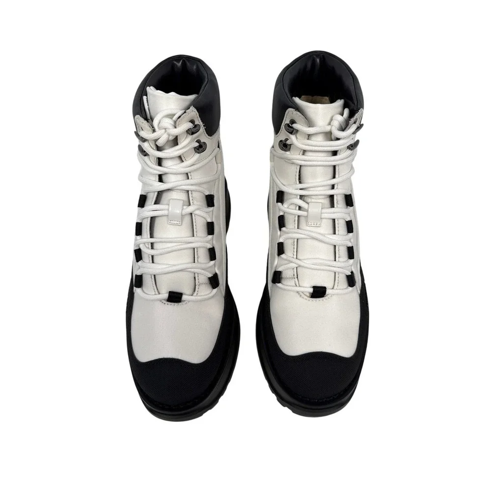 Michael Kors Dupree Hiker Boot Womens 8 M Black White Colorway